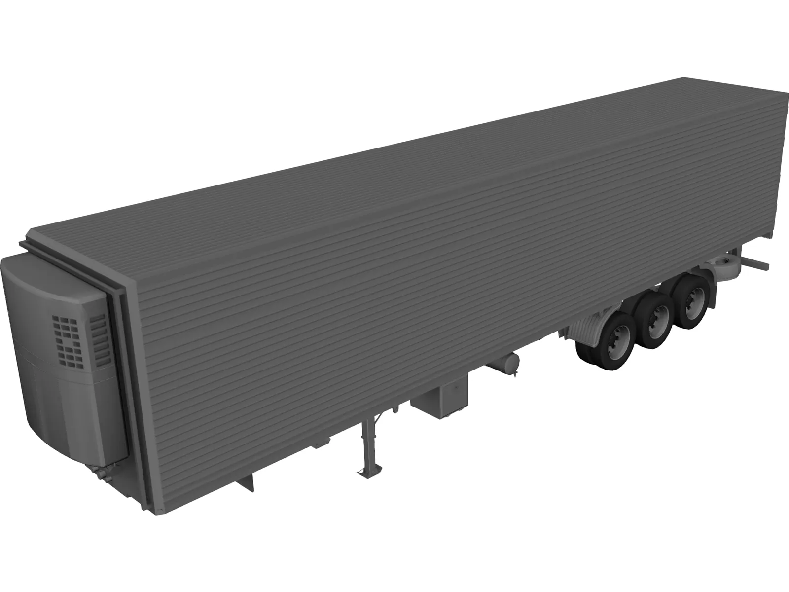 Reefer Trailer 3D Model main preview