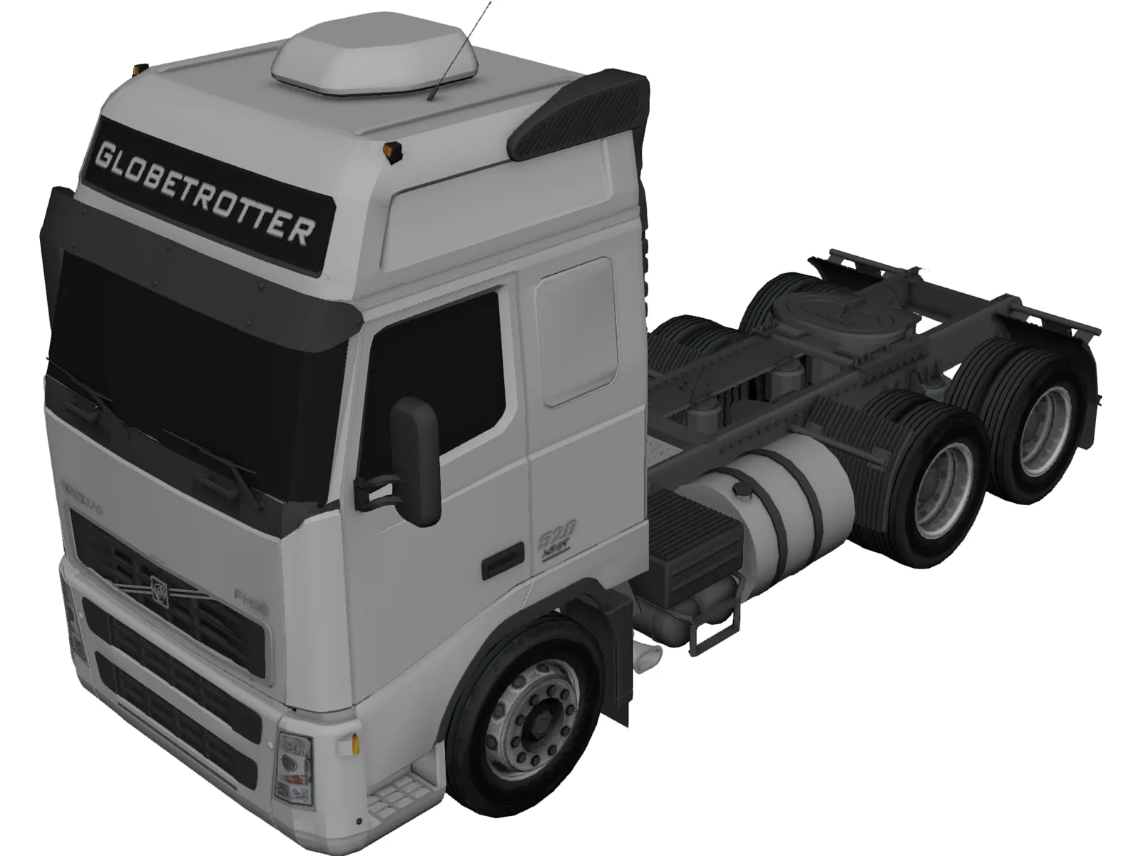 Volvo FH12 Globetrotter (2006) 3D Model main preview