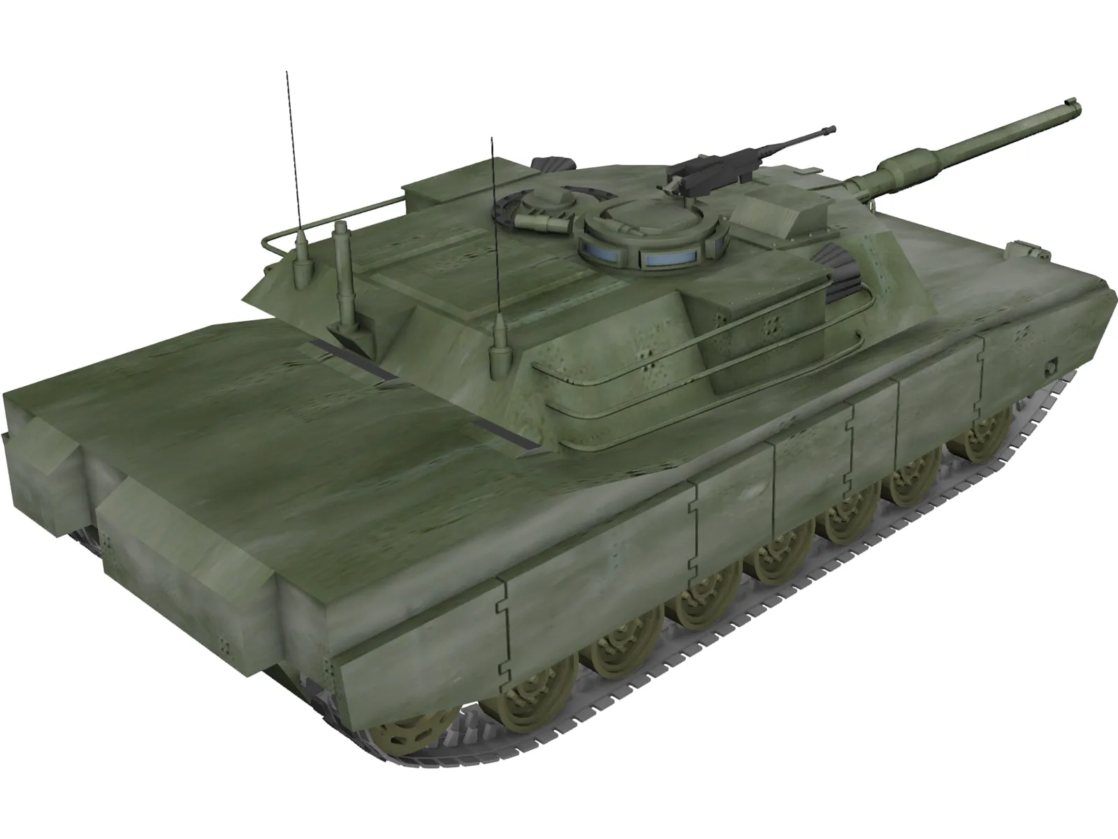 M1A1 US Army Tank 3D Model main preview