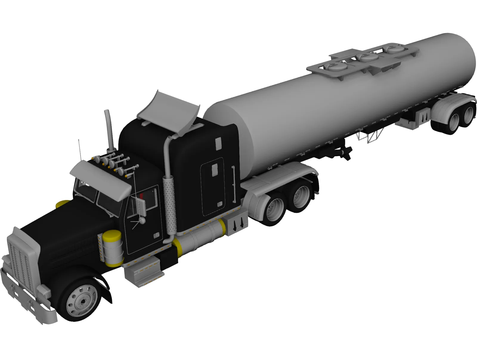 Peterbilt Truck 3D Model main preview
