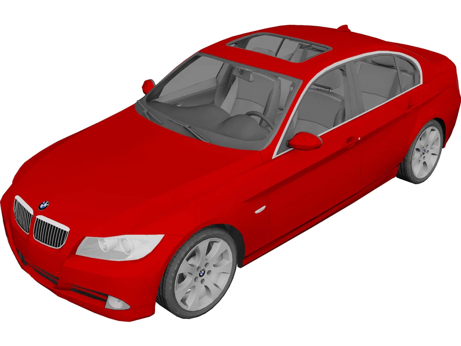 BMW 330i 3D Model main preview