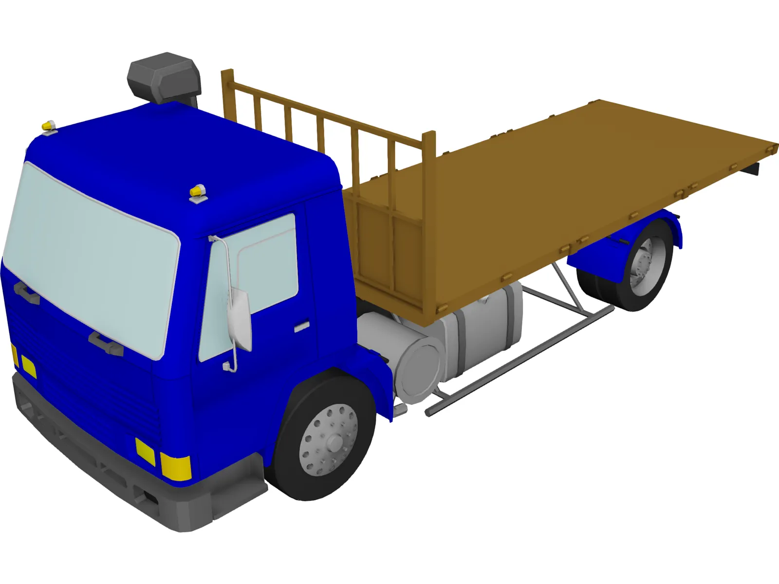 Volvo FL7 Flatbed 3D Model main preview