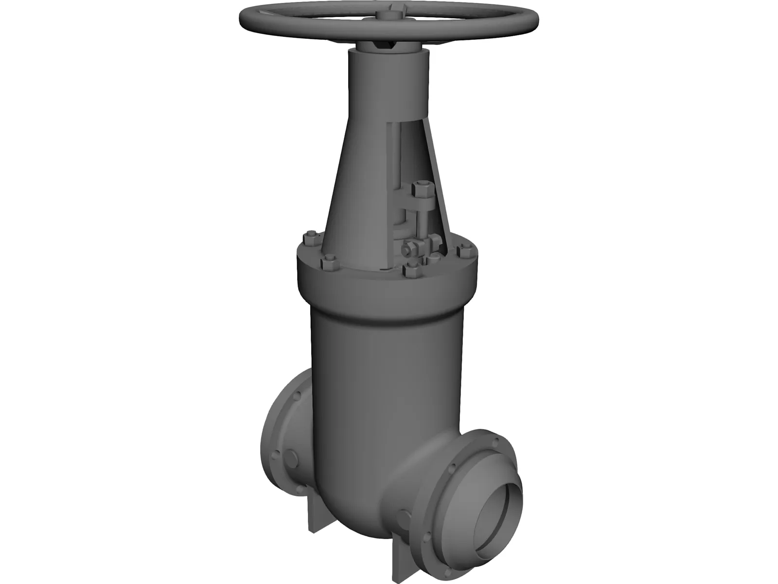 Gate Valve 3D Model main preview