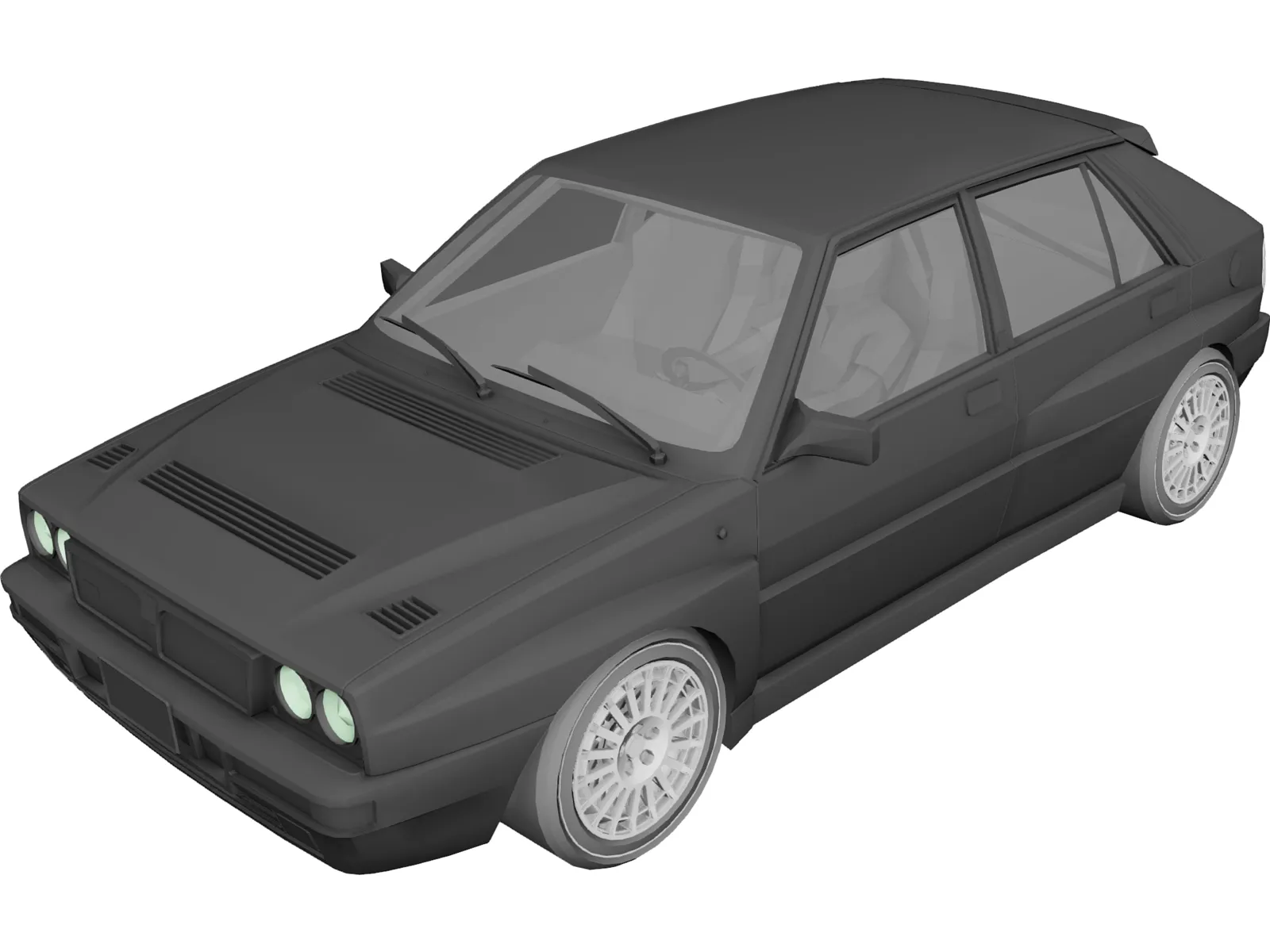 Lancia Delta HF 3D Model main preview