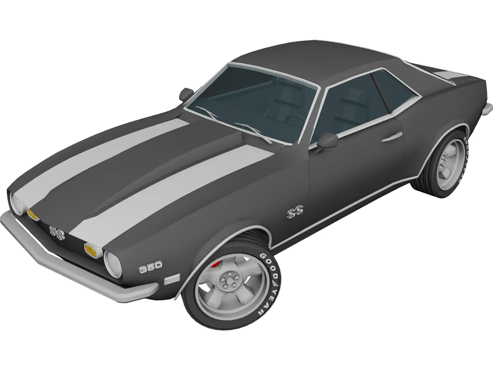 Chevrolet Camaro SS-350 V8 (1966) 3D Model main preview