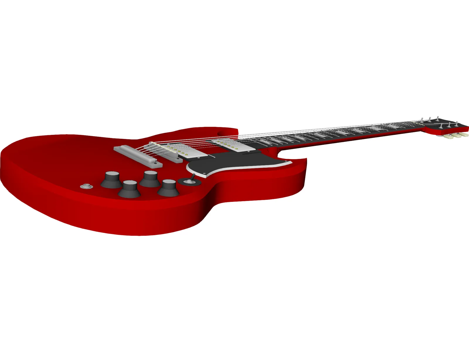 Gibson SG Guitar 3D Model main preview