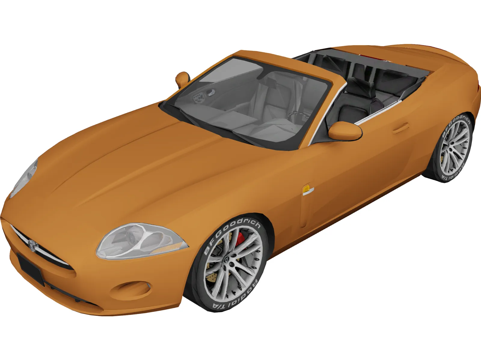Jaguar XKR Convertible (2007) 3D Model main preview