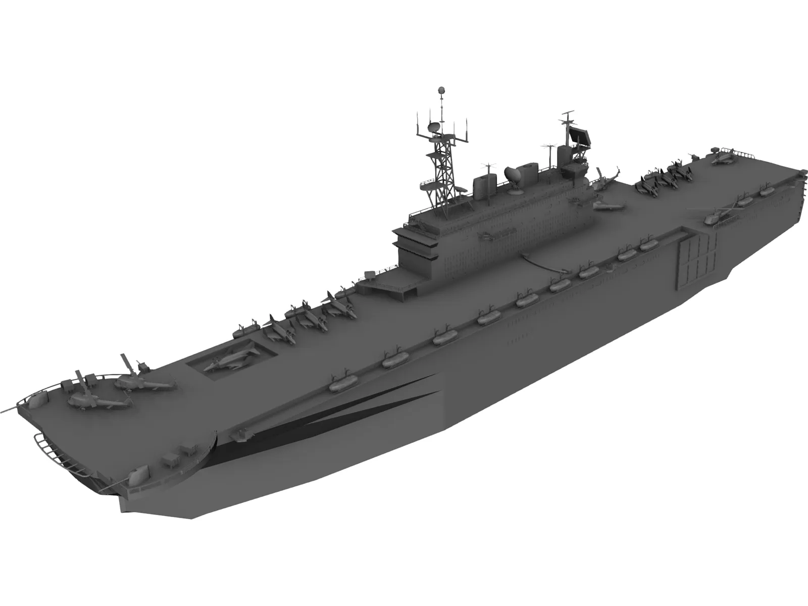 Aircraft Carrier 3D Model main preview