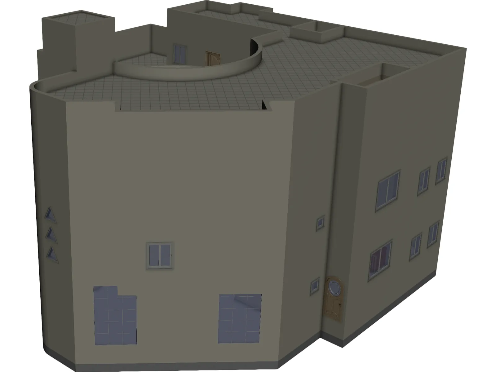 Villa 3 Floors 3D Model main preview