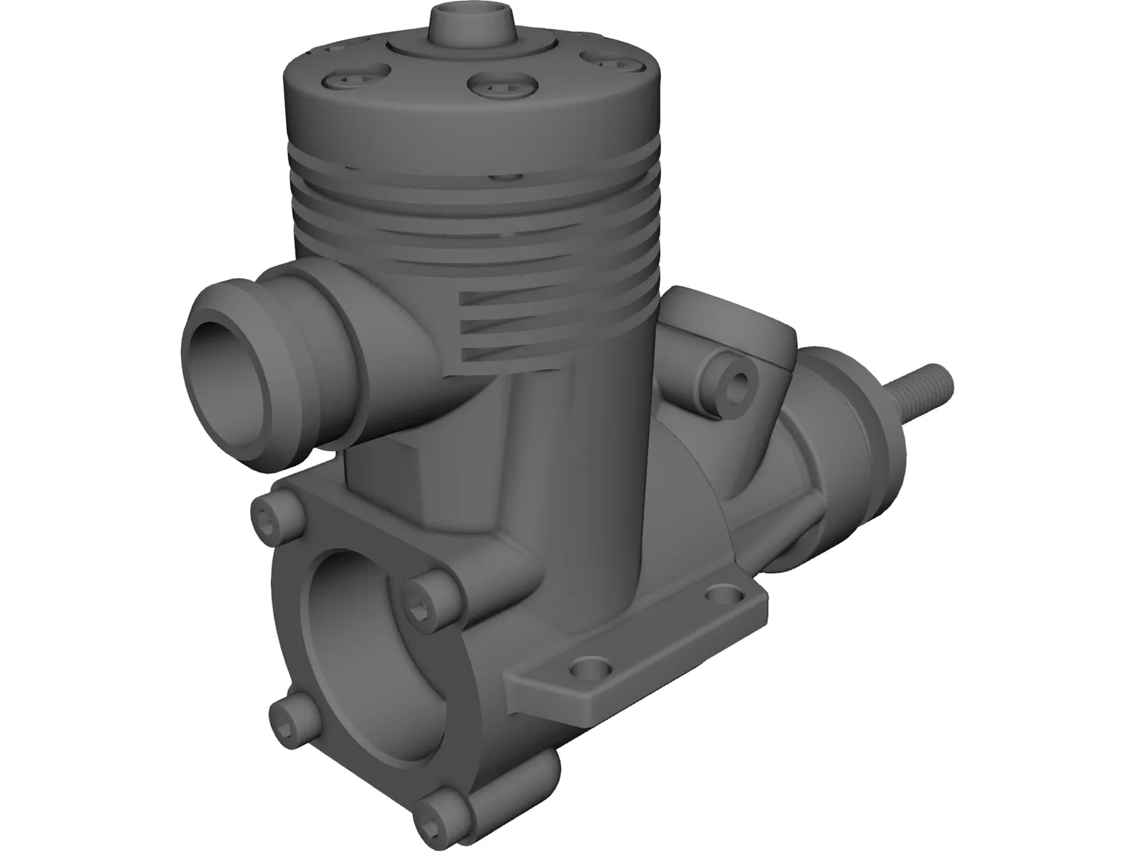 RC Engine Model 2cc 3D Model main preview