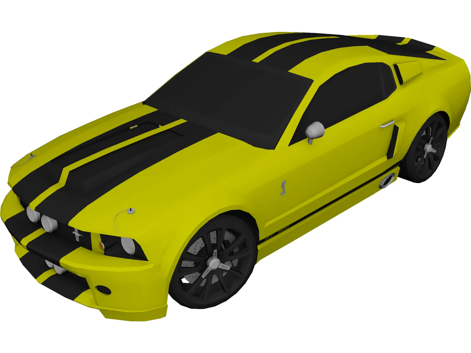 Ford Mustang GT500 Eleanor (2008) 3D Model main preview
