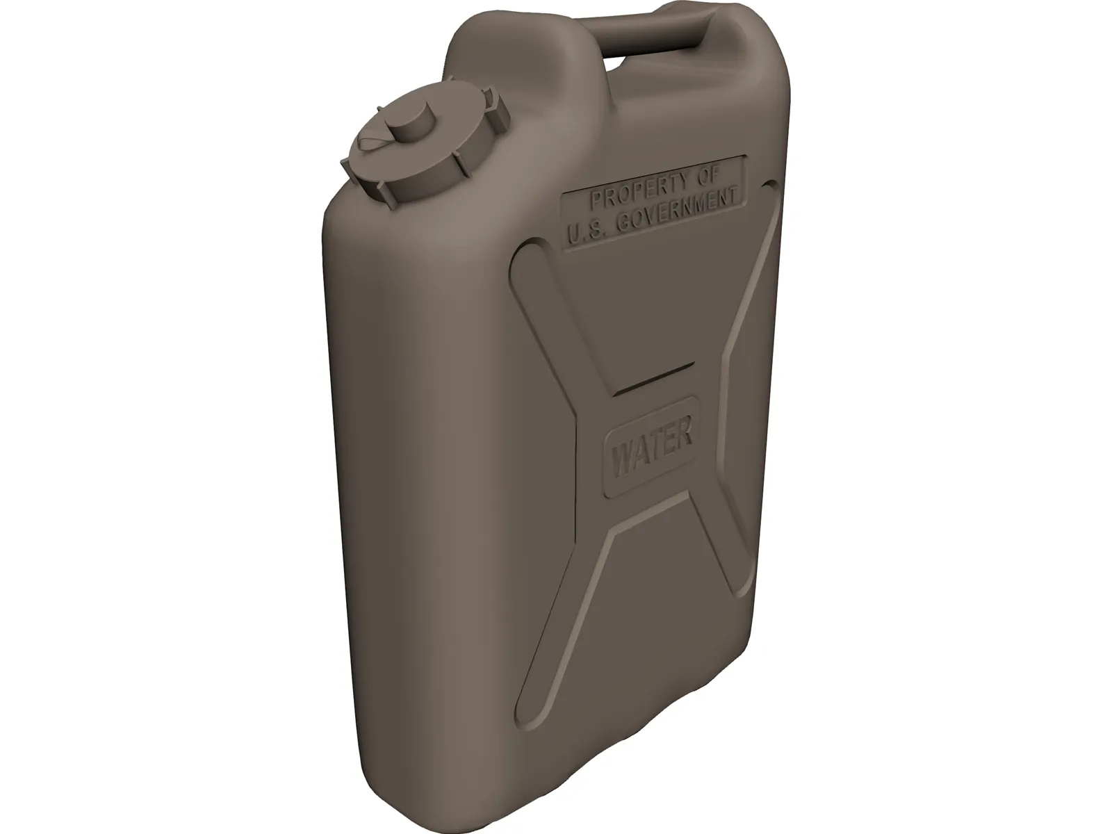 Military Watercan 3D Model main preview