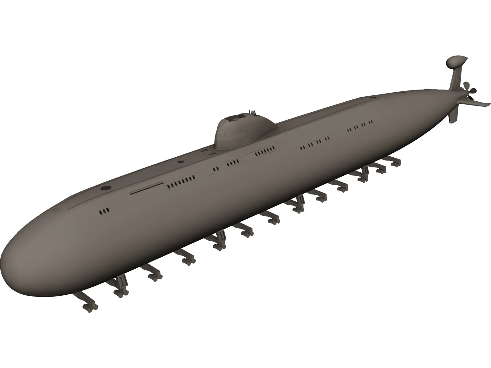 APL Victor III Submarine Russia 3D Model main preview
