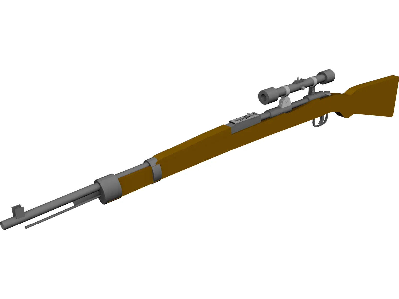 Karabiner 98k Scope 3D Model main preview