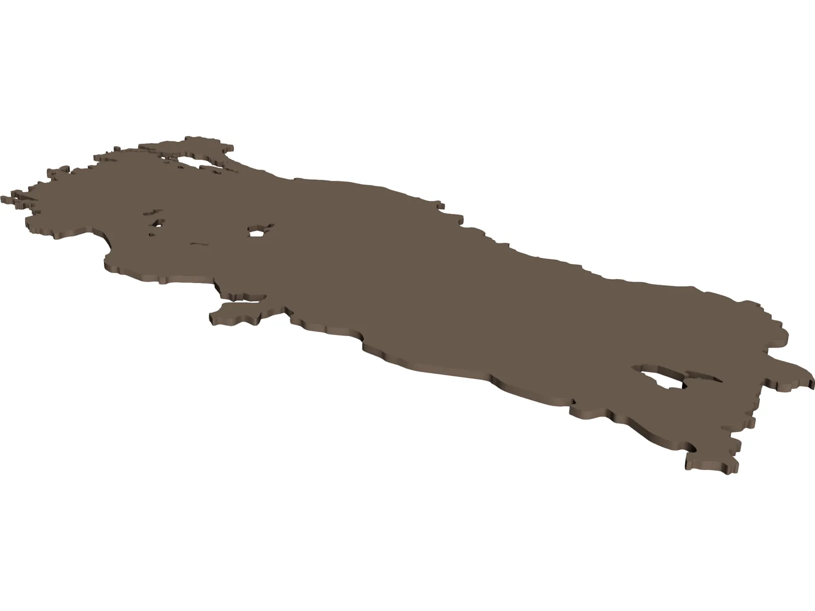 Map of Turkey 3D Model main preview