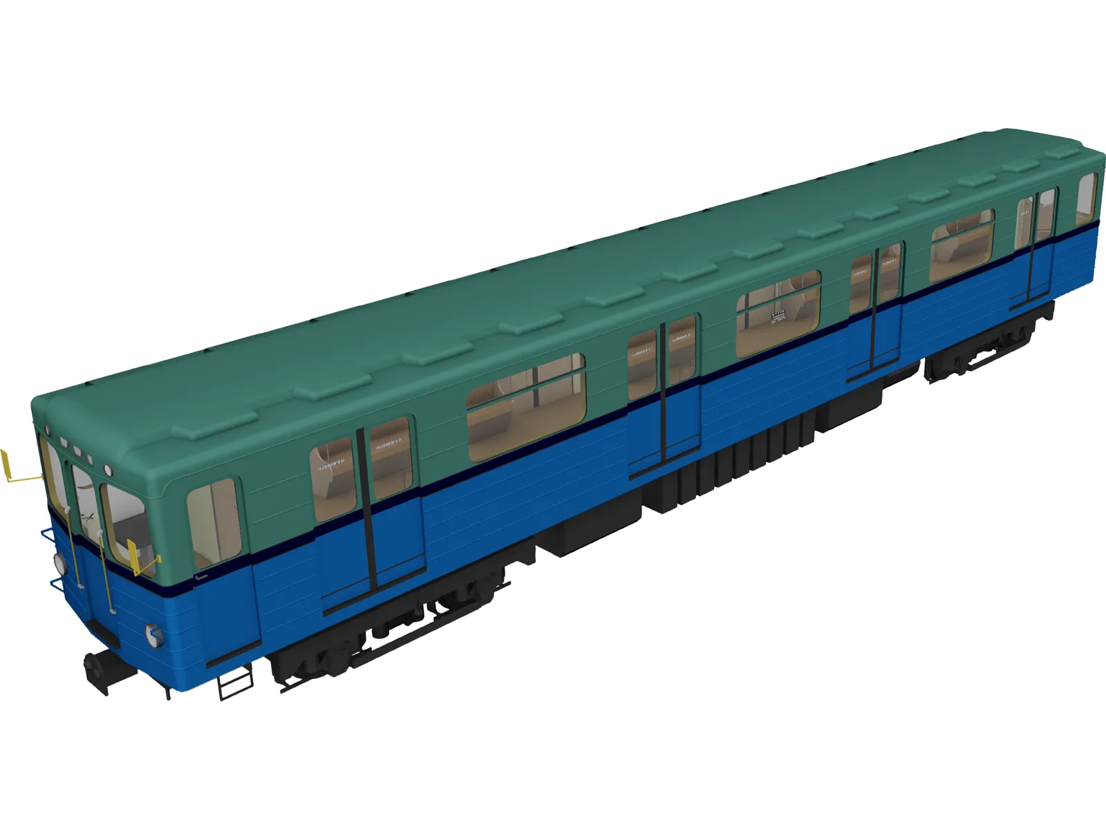 Underground Train Model EZ 3D Model main preview