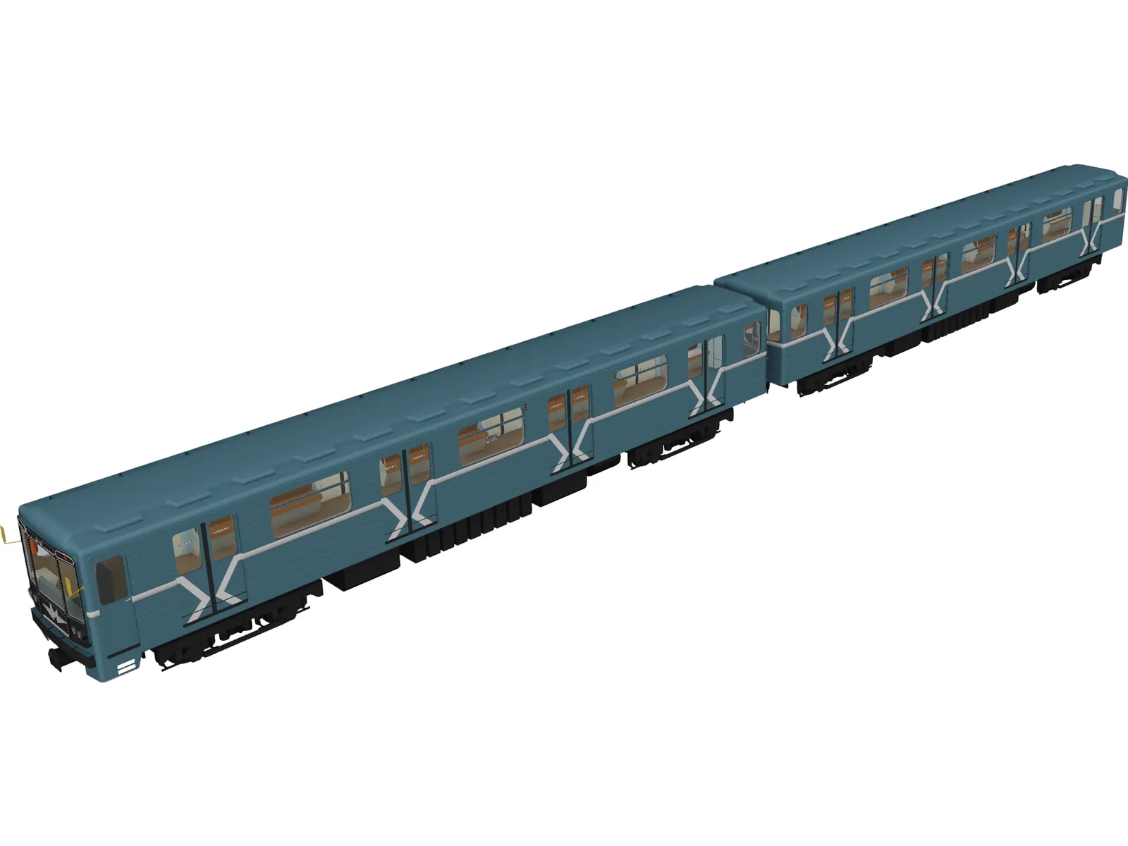 Underground Train Model 817MV 3D Model main preview