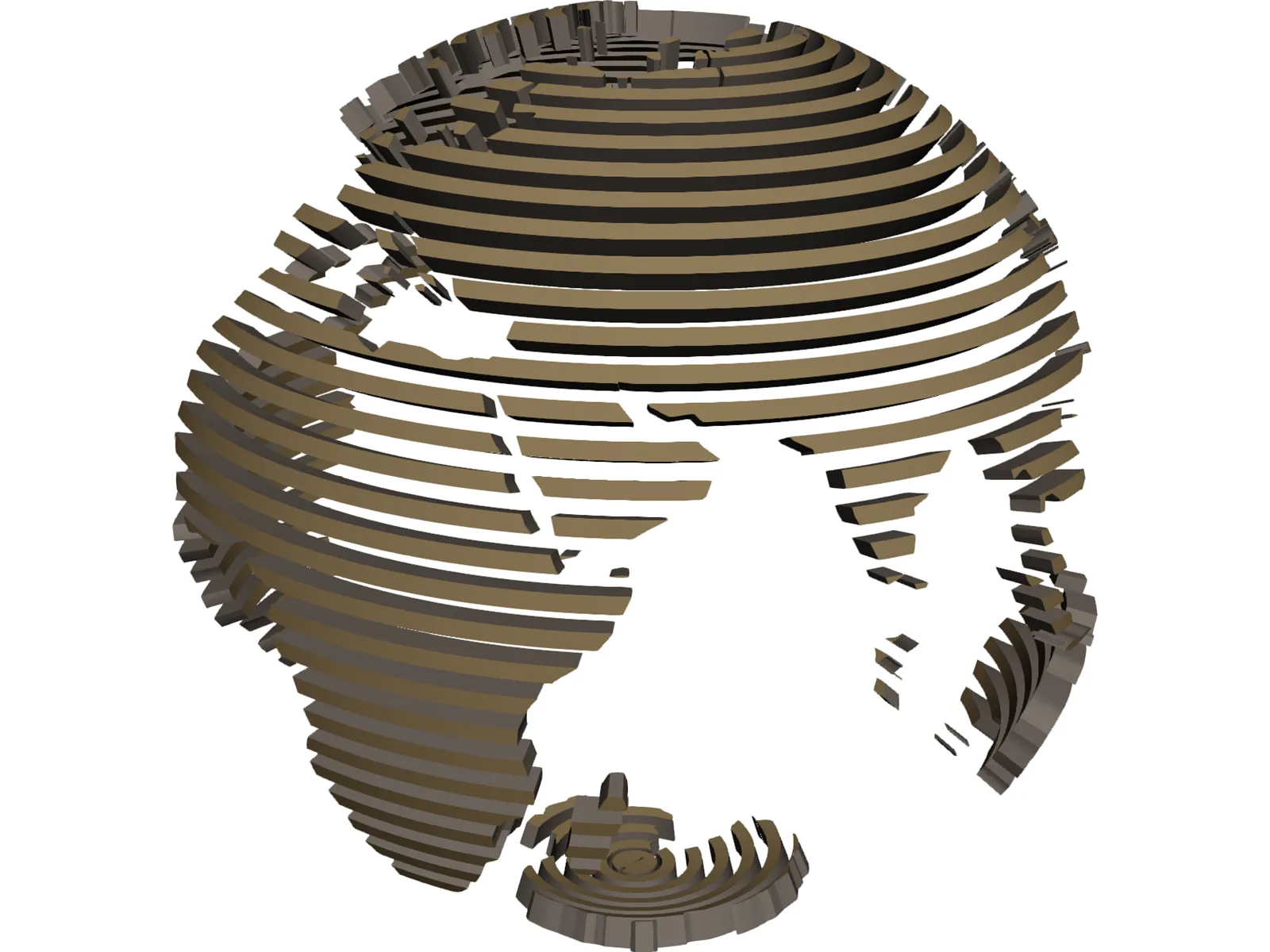 Globe World Map 3D Model main preview