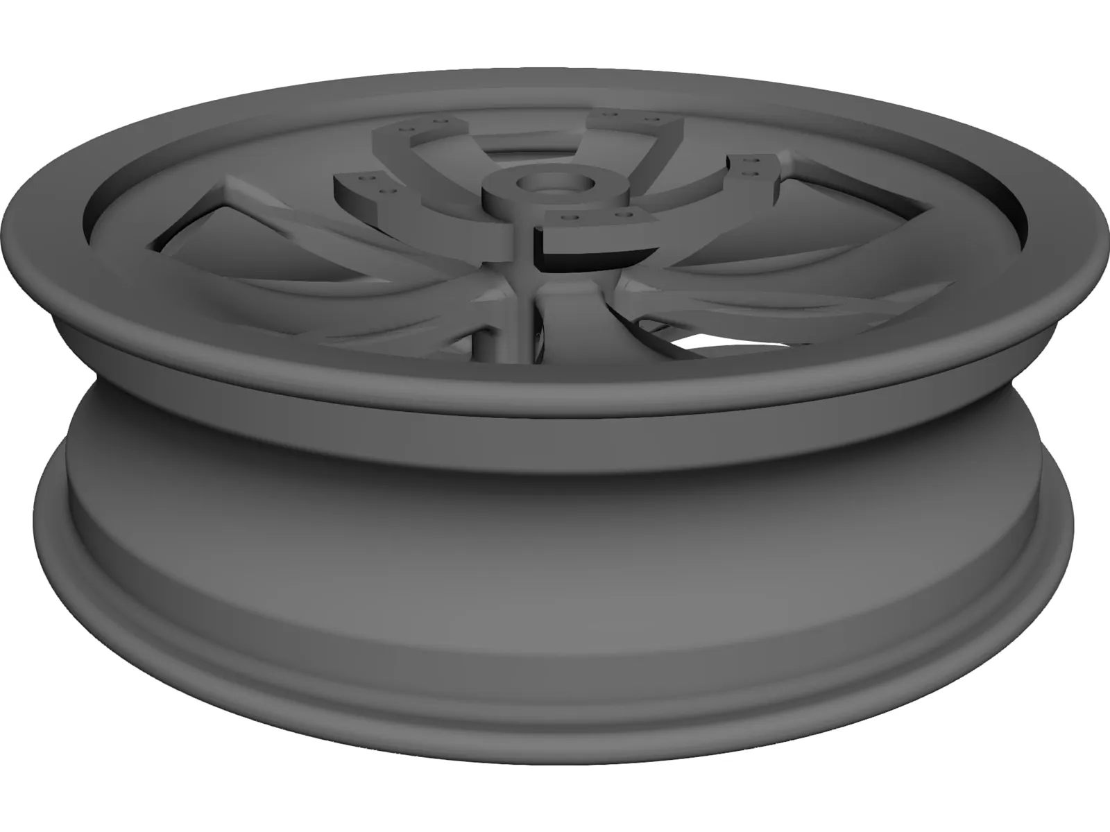 Motorcycle 17inch Front Rim 3D Model main preview