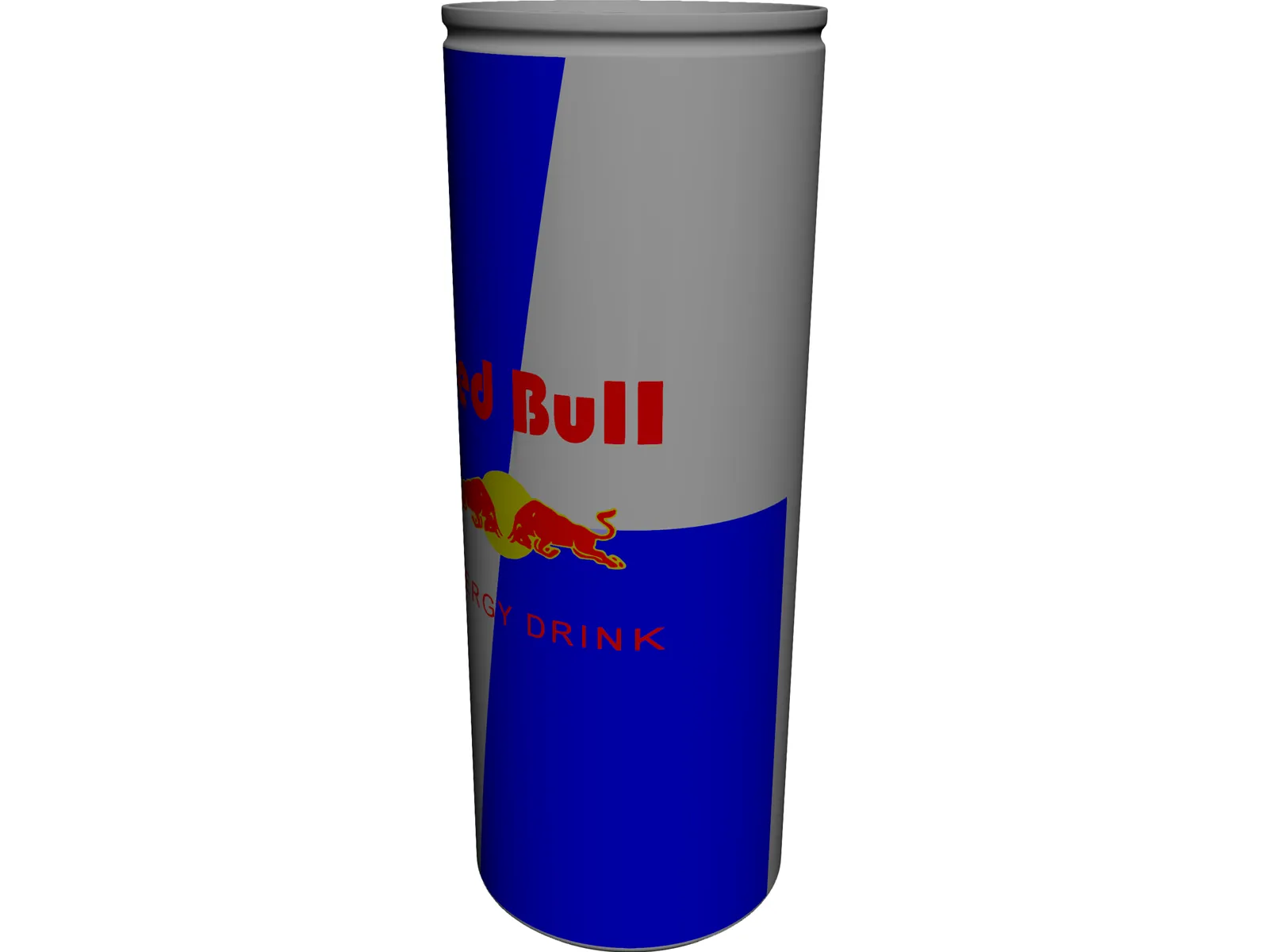 Red Bull Can 3D Model main preview