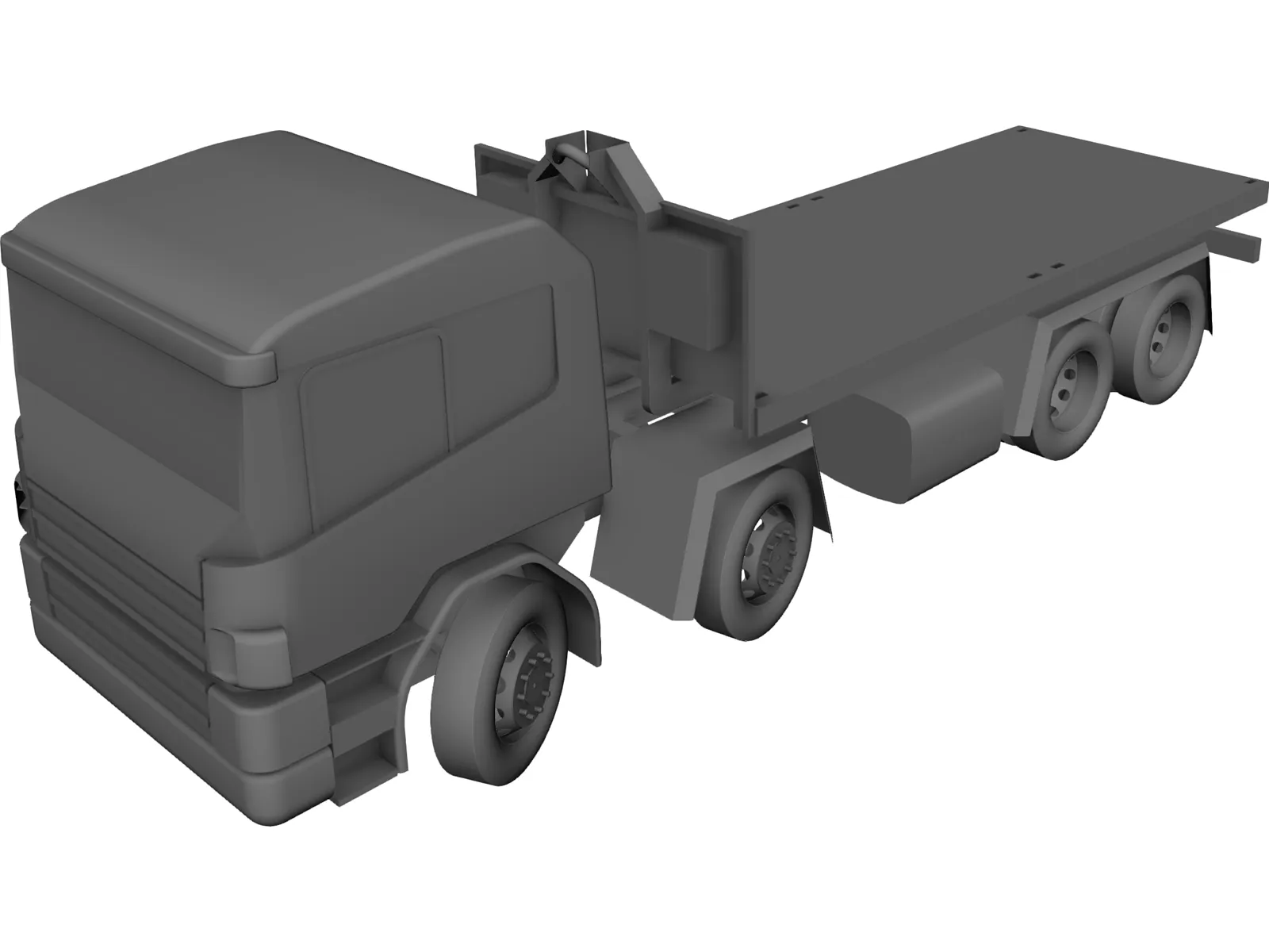 Scania 124 Military Protected 3D Model main preview