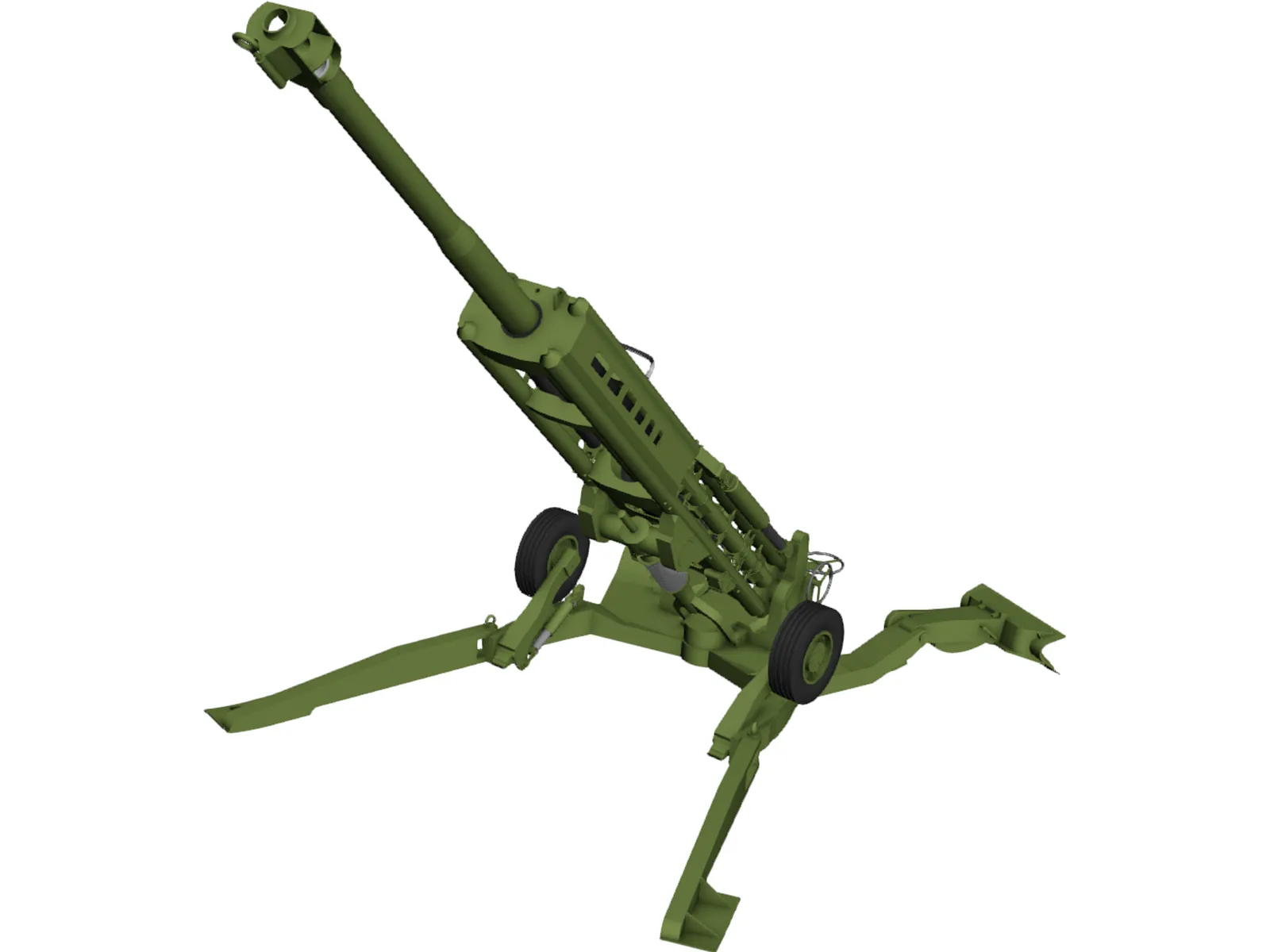 M777 Lightweight 155 Howitzer 3D Model main preview