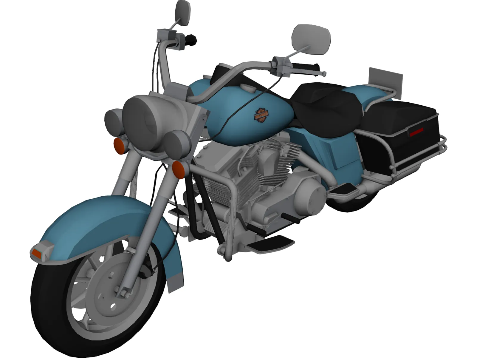 Harley-Davidson Road King 3D Model main preview