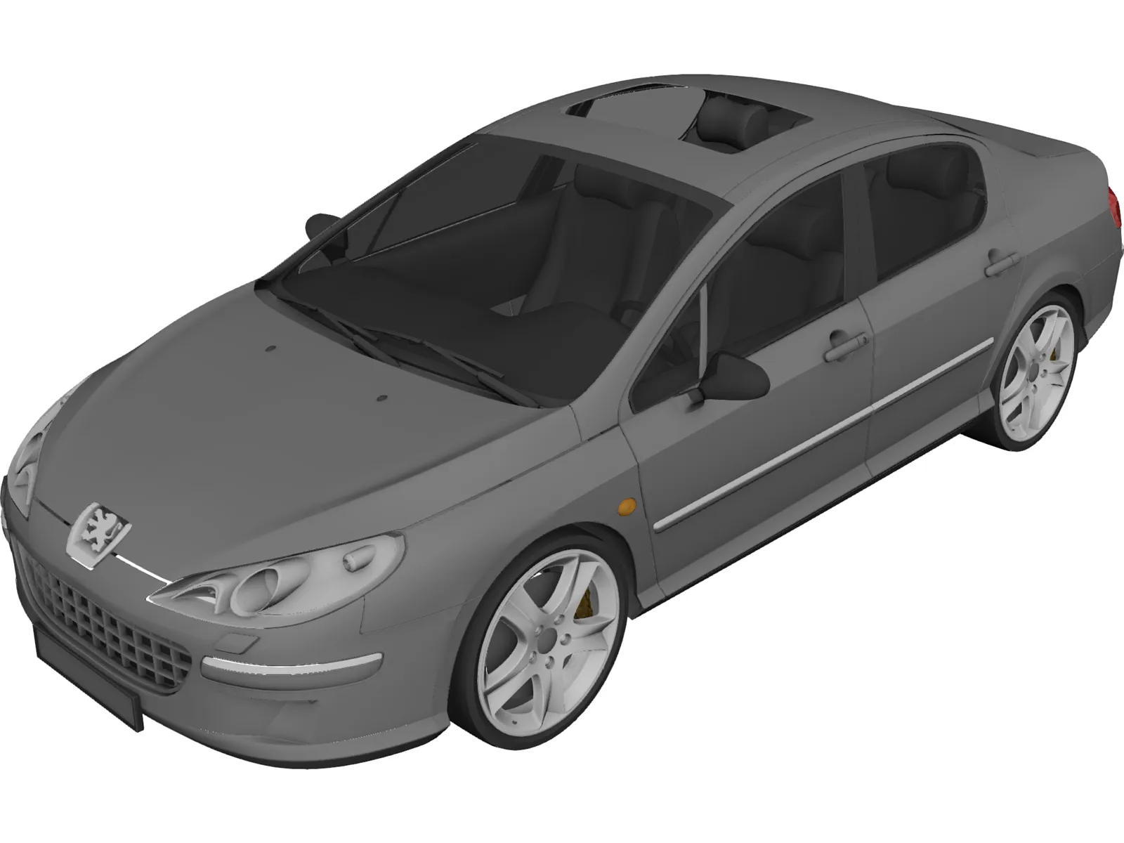 Peugeot 407 (2009) 3D Model main preview
