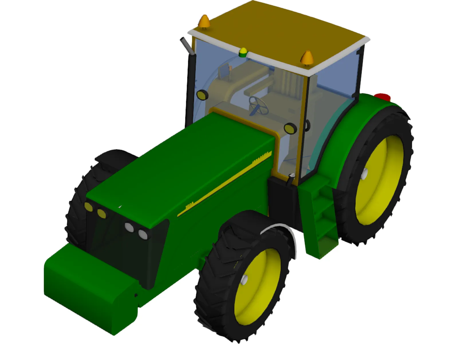 John Deere 7920 Tractor 3D Model main preview