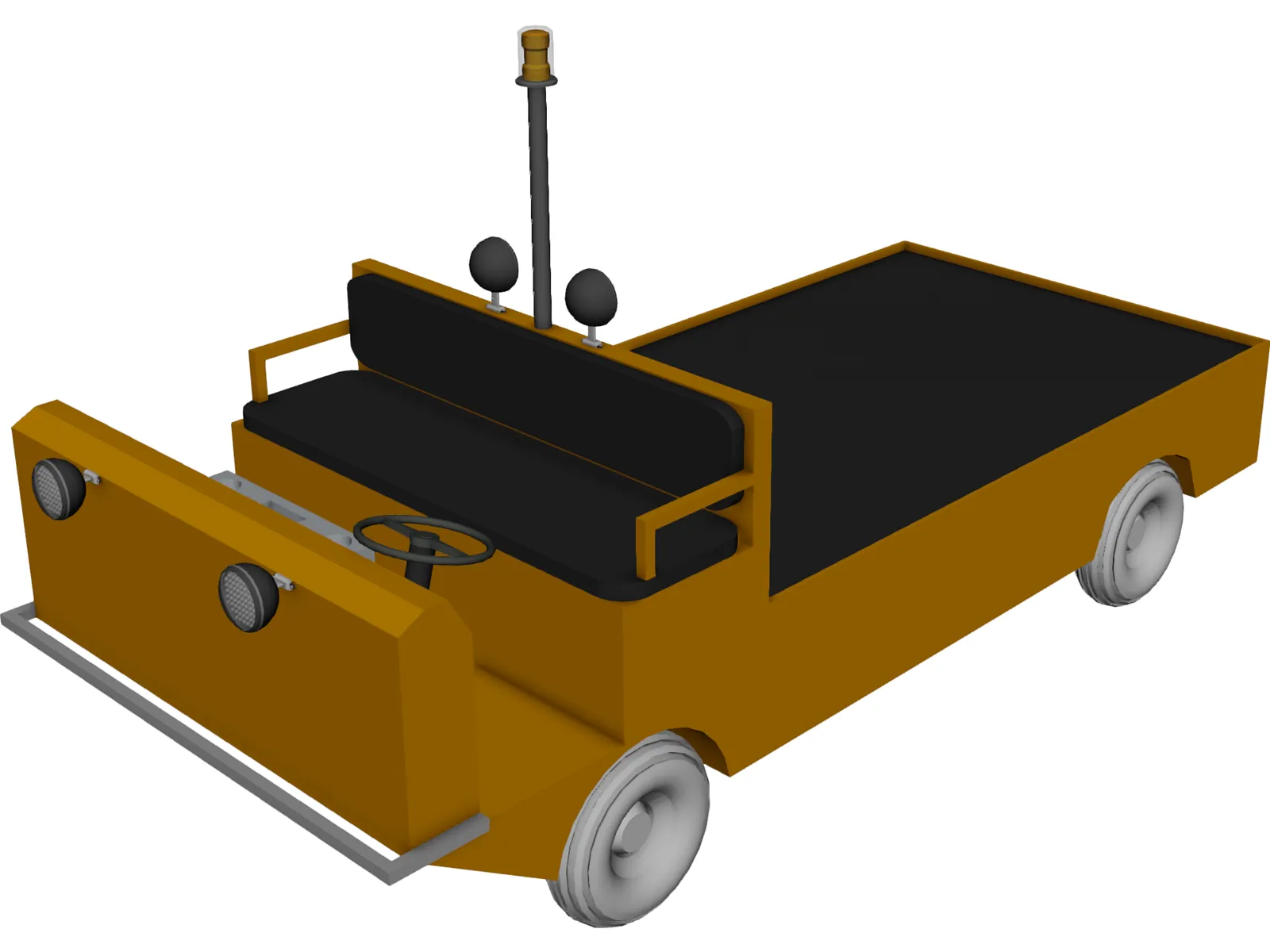 Cushman Utility Cart 3D Model main preview