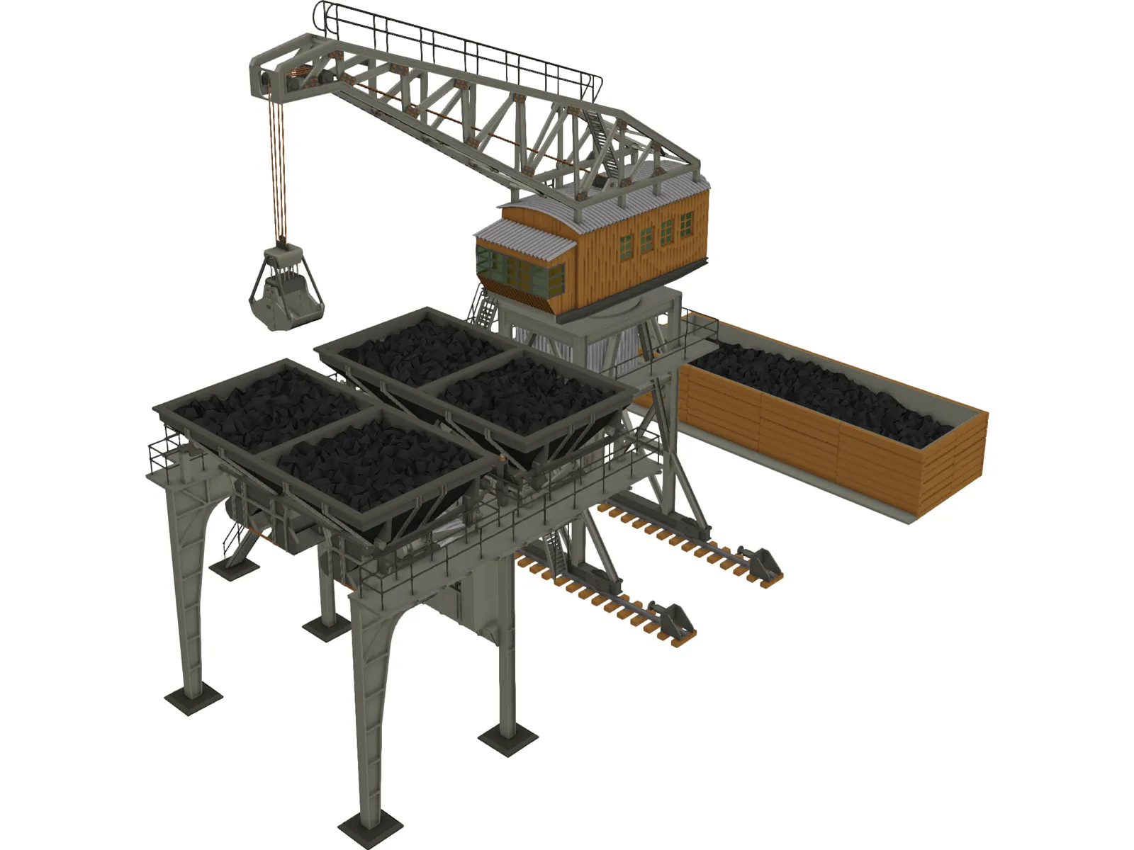 Crane 3D Model main preview