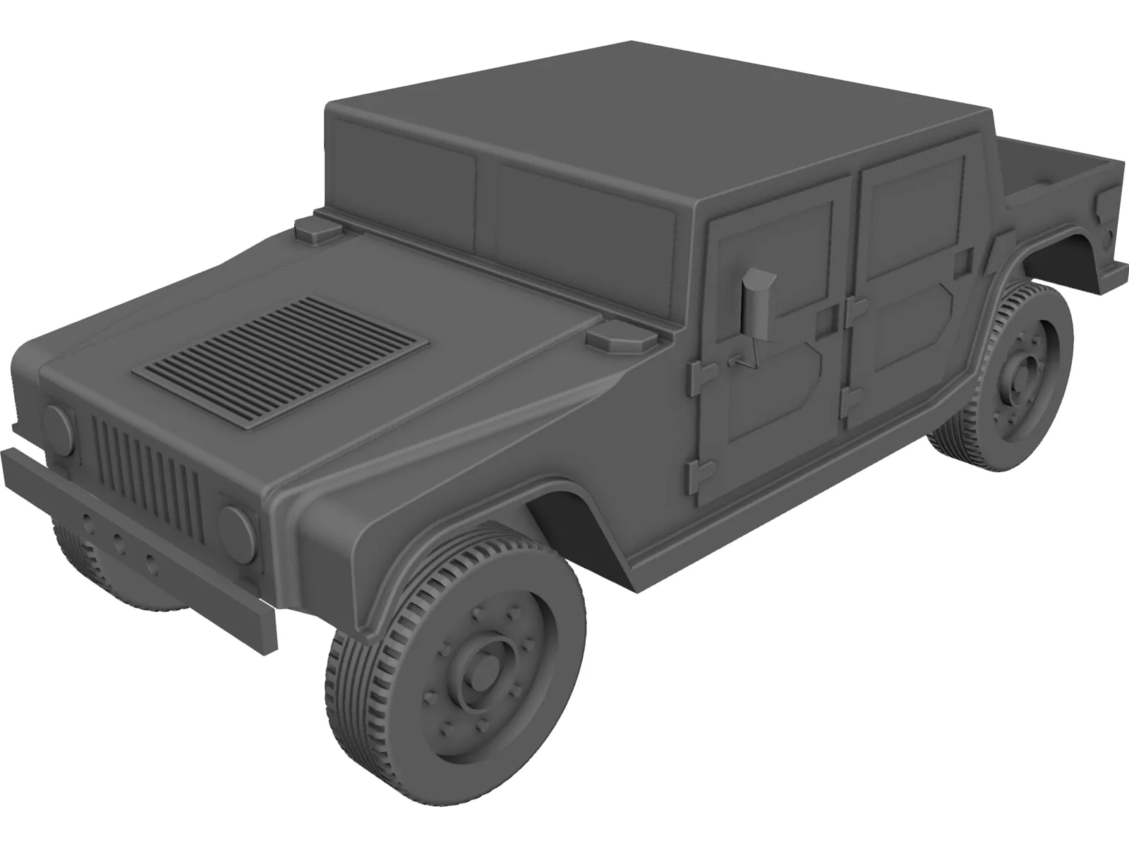 Hummer H1 3D Model main preview