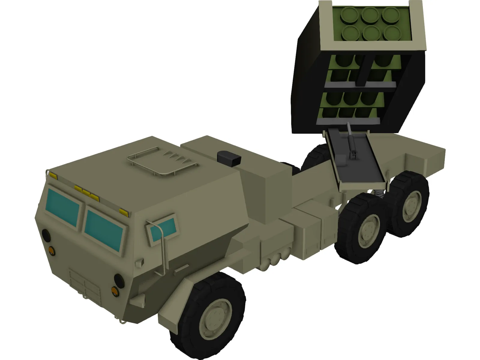 USMC High Mobility Artillery Rocket System (HIMARS) 3D Model main preview