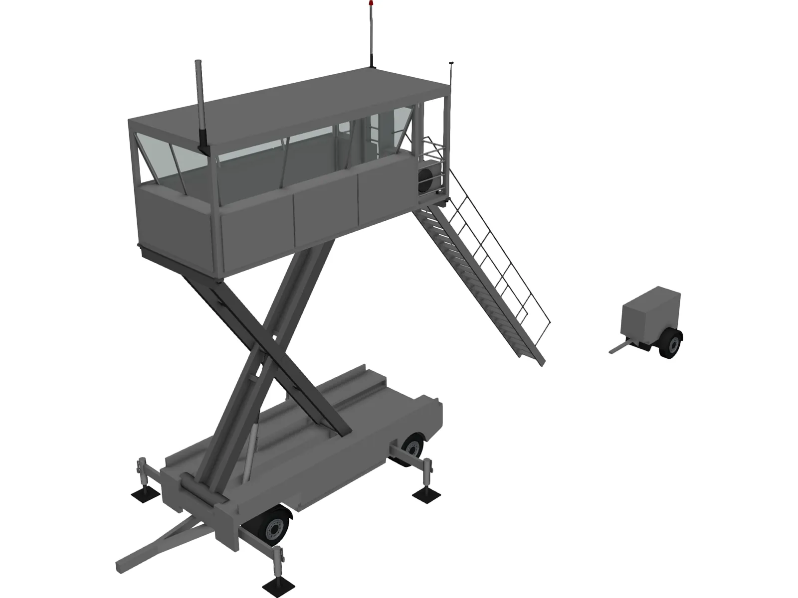 Mobile Air Traffic Control 3D Model main preview