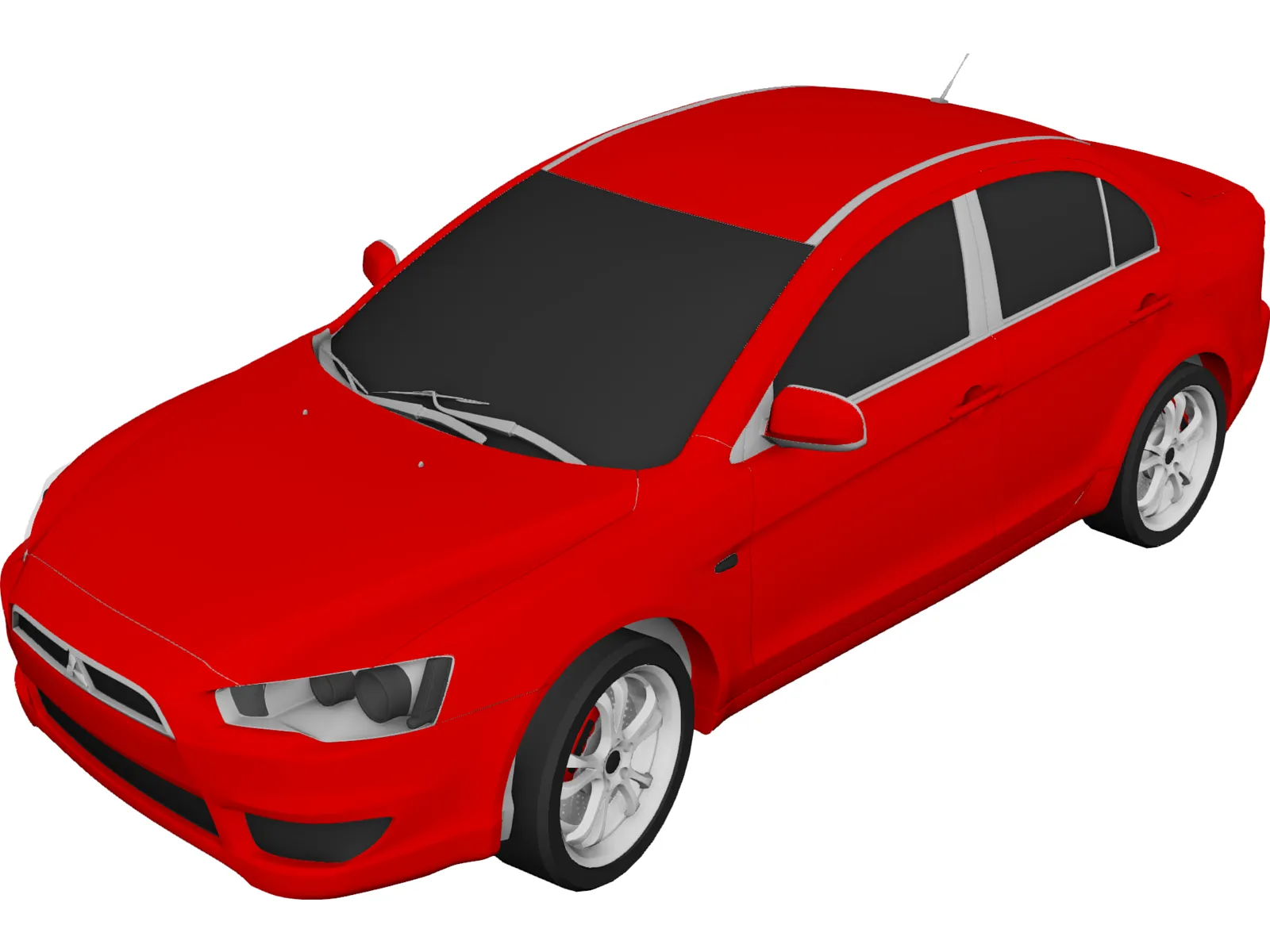 Mitsubishi Lancer (2008) 3D Model main preview