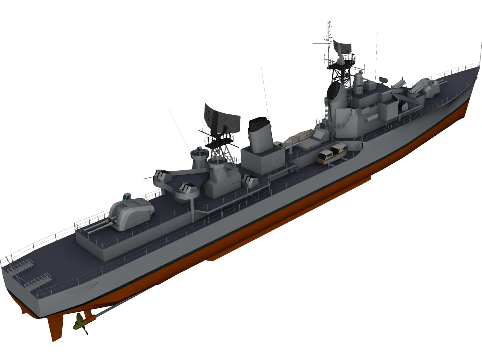 Destroyer Friesland (1958) 3D Model main preview