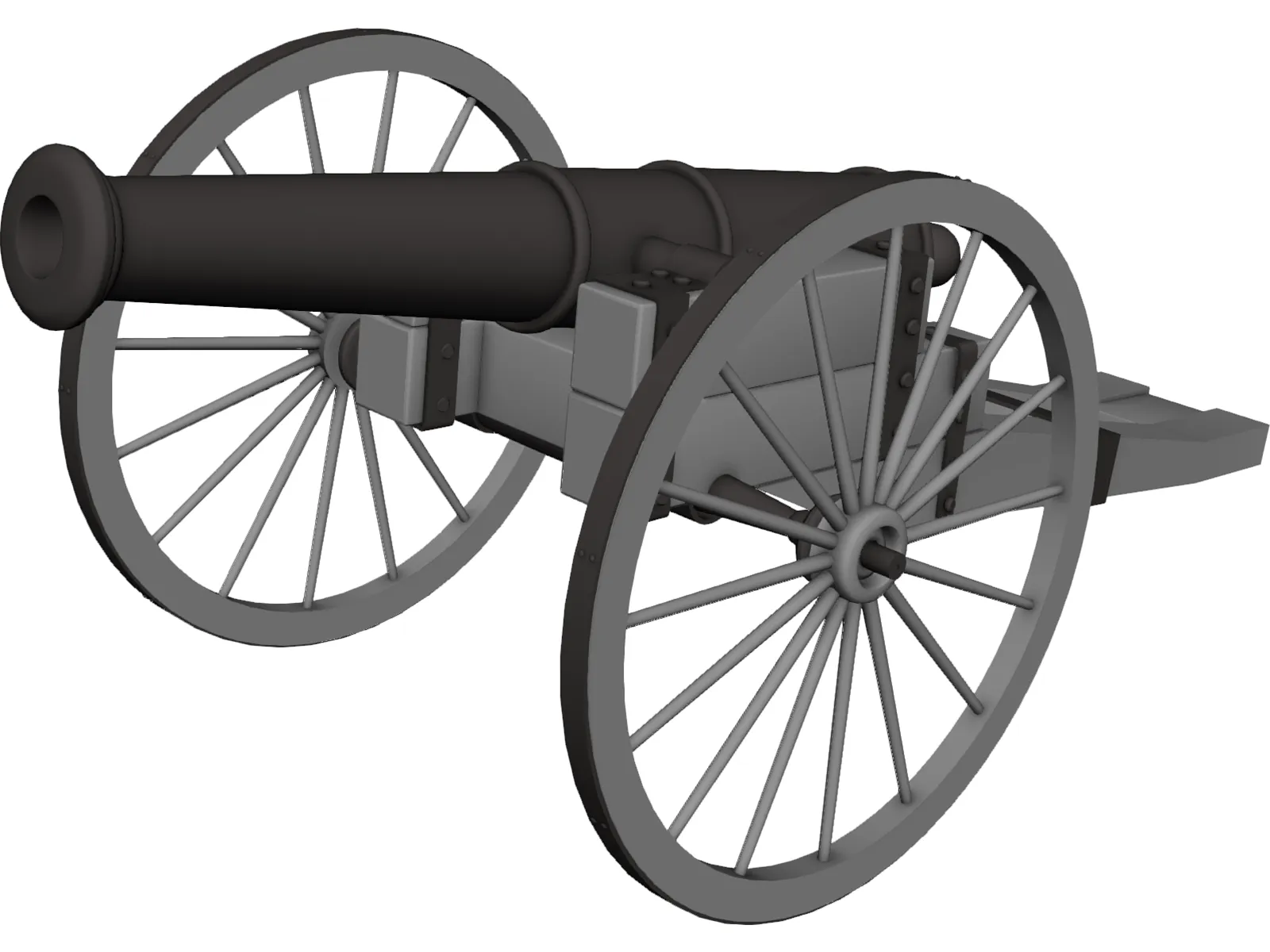 Cannon 19th Century 3D Model main preview