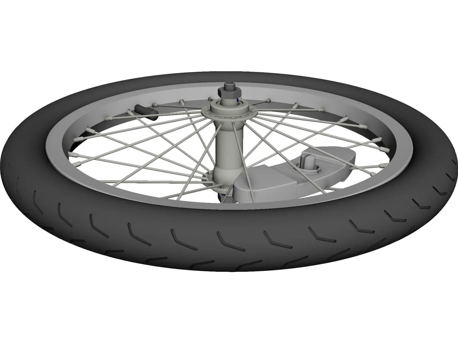 Wheel Bike Spoked 3D Model main preview