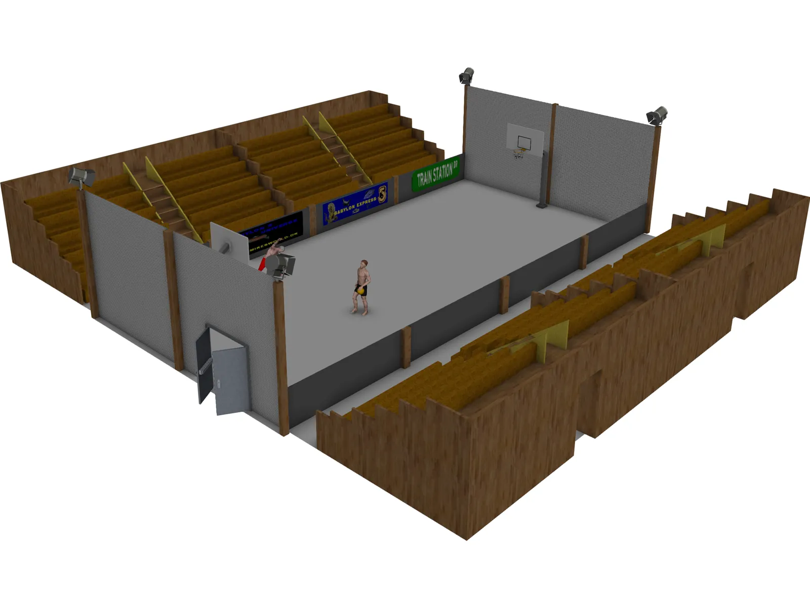 Basketball Court 3D Model main preview