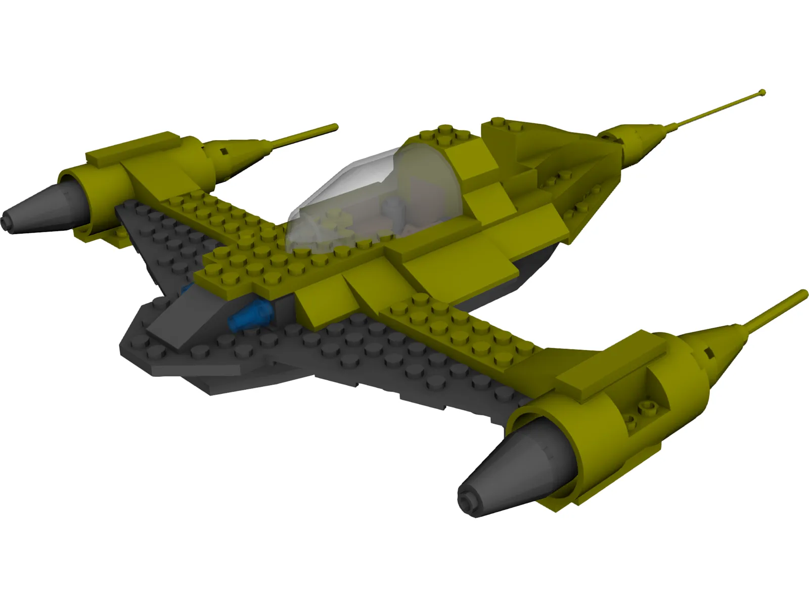 LEGO Naboo Starfighter N1 3D Model main preview