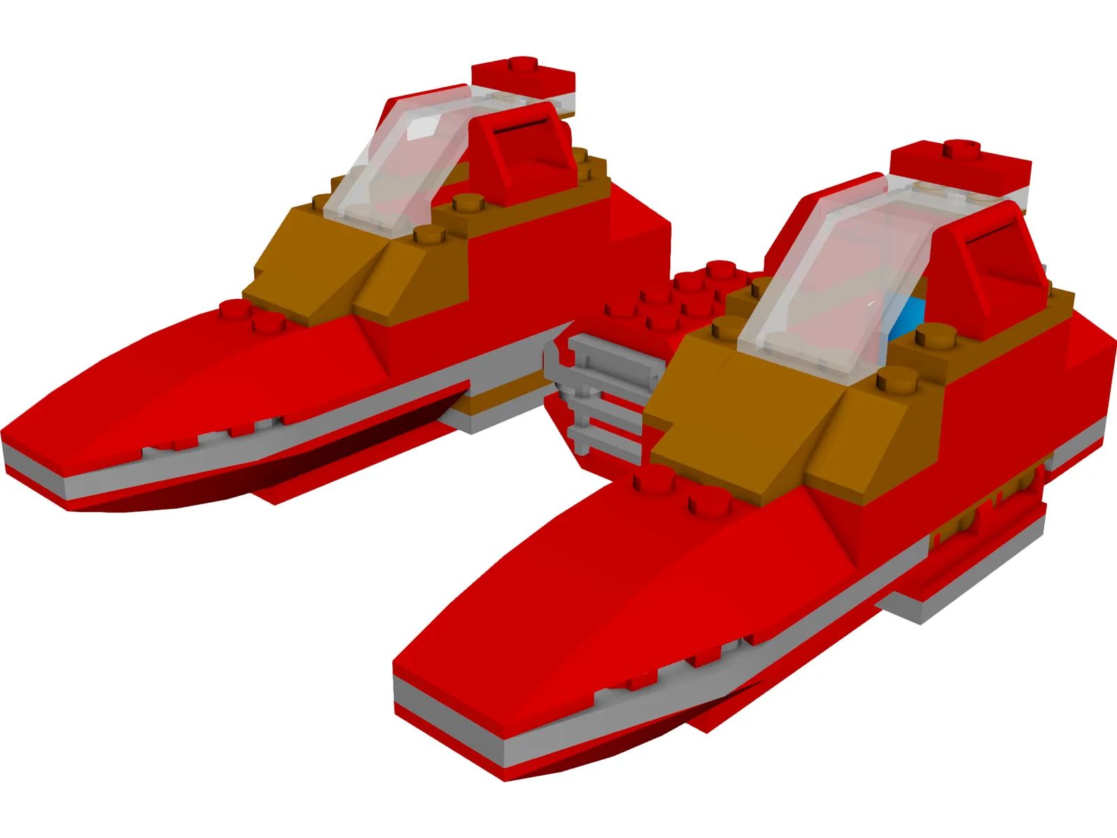 LEGO Twin Pod Cloud Car 3D Model main preview