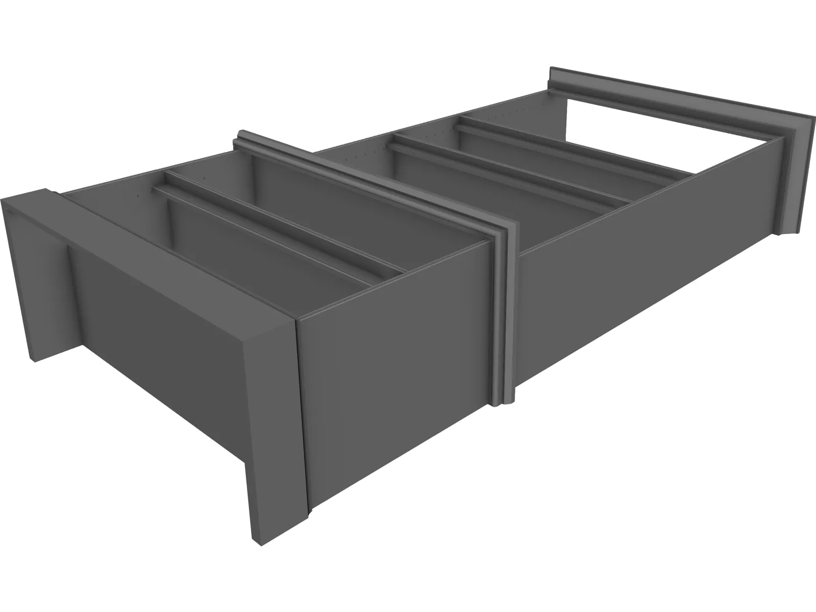 Bookcase 3D Model main preview
