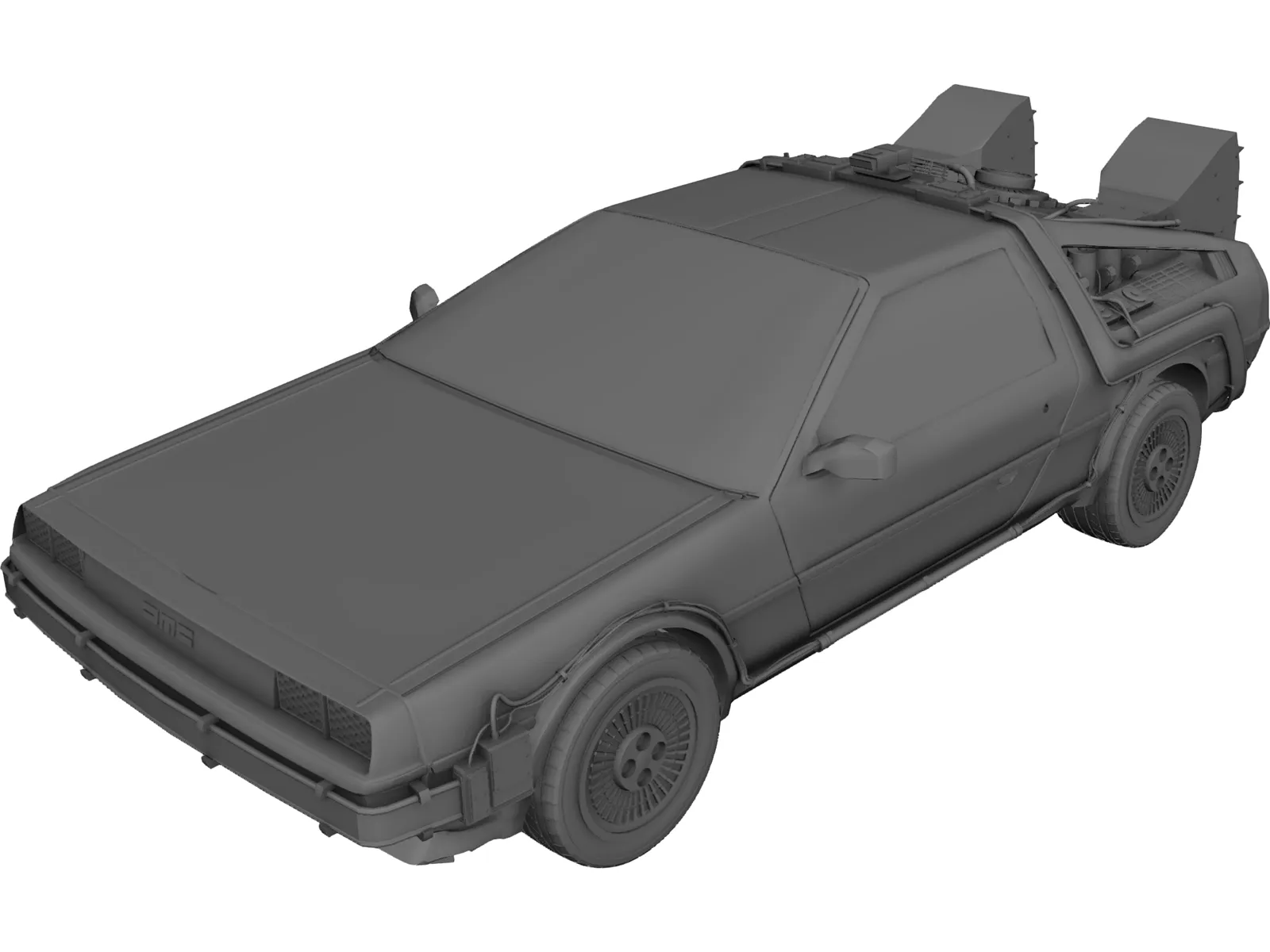 DMC DeLorean (1980) 3D Model main preview