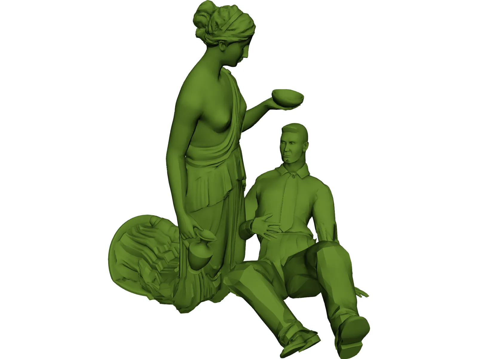 Soldier Sculpture 3D Model main preview