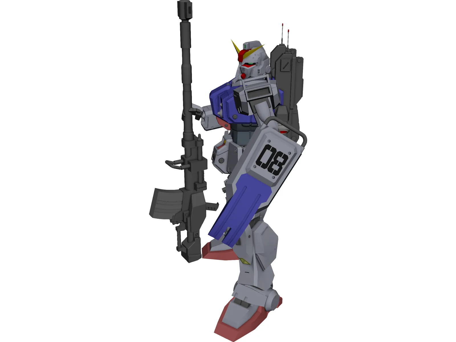 Gundam Ground Type 3D Model main preview