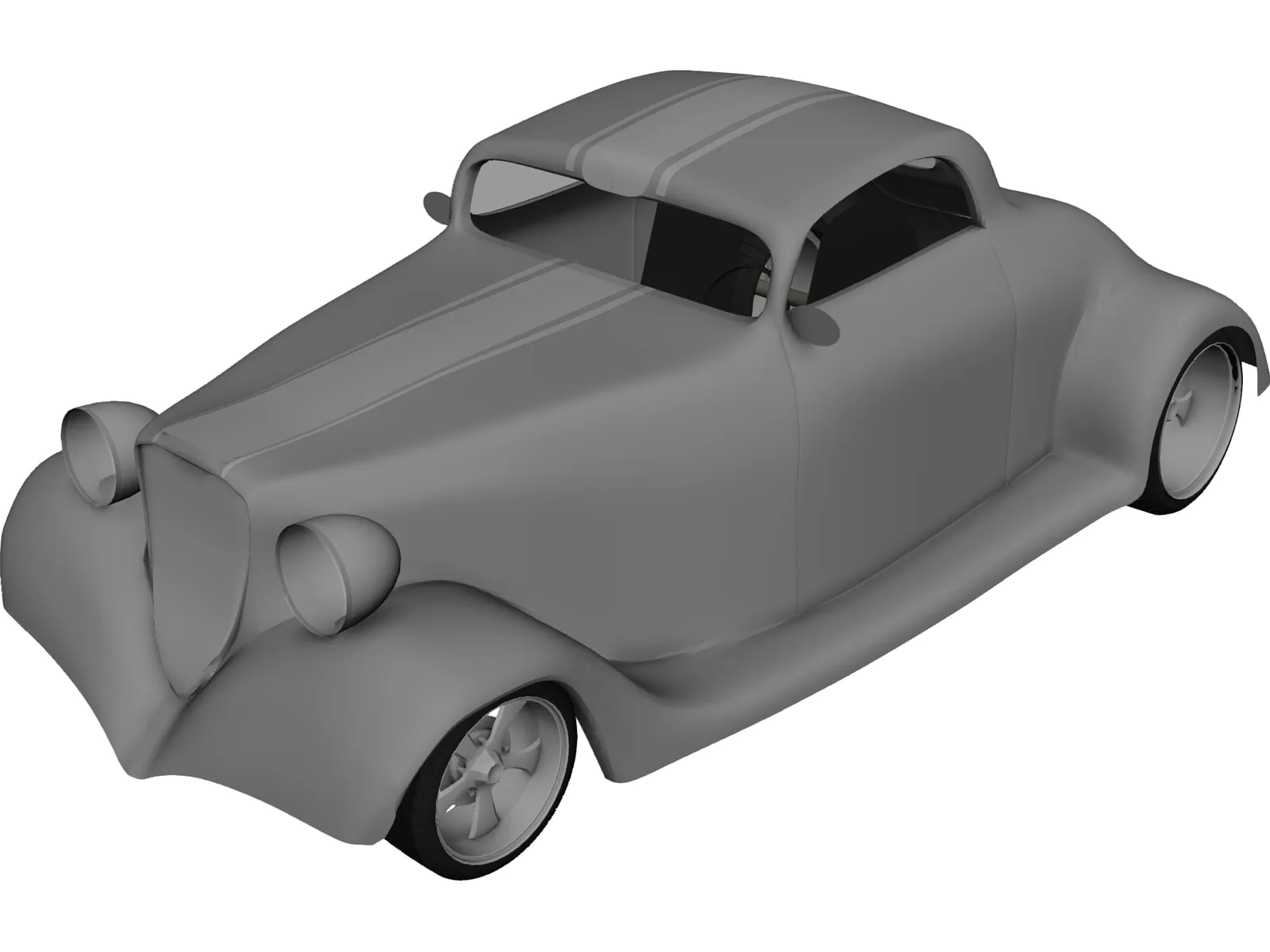 Ford Hot Rod 3D Model main preview