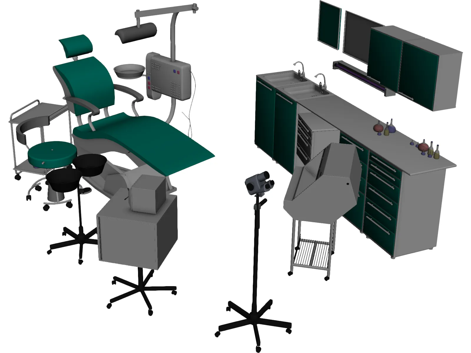 Dental Cabinet 3D Model main preview