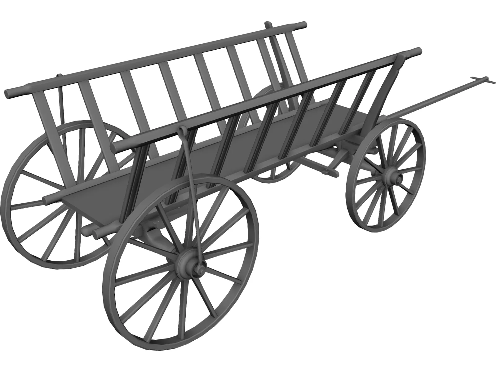 Handcart 3D Model main preview