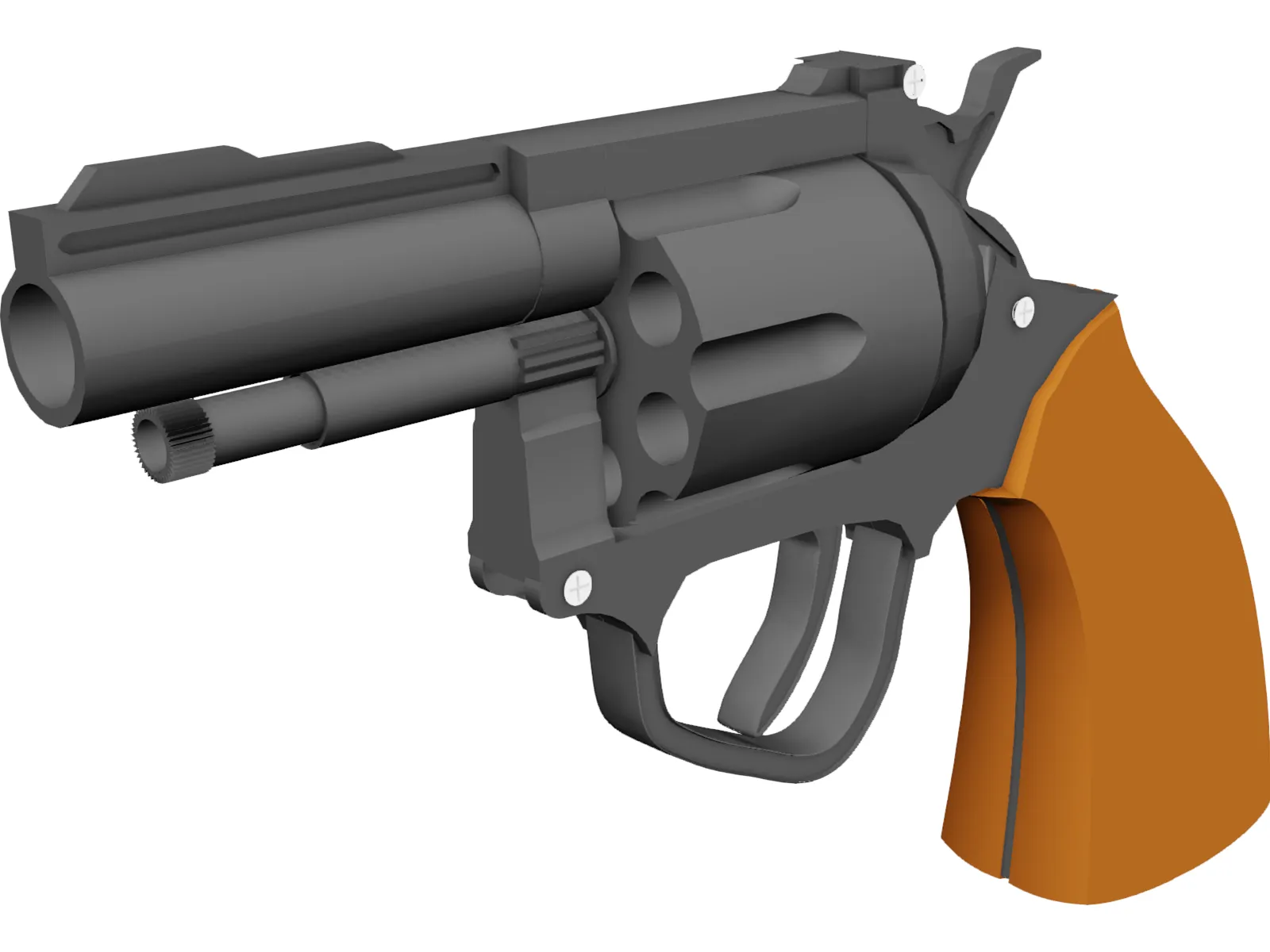 Revolver 3D Model main preview
