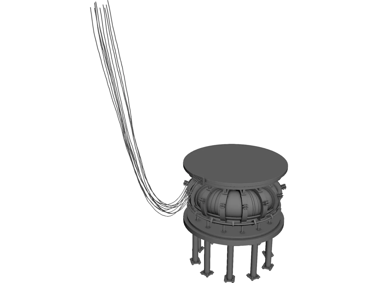 Atom Accelerator Machine 3D Model main preview